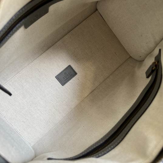 Gucci 715772灰皮-黑帆布27x18x14cm CN (1)