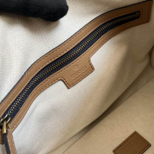 Gucci 715772棕皮-黑帆布27x18x14cm CN (1)