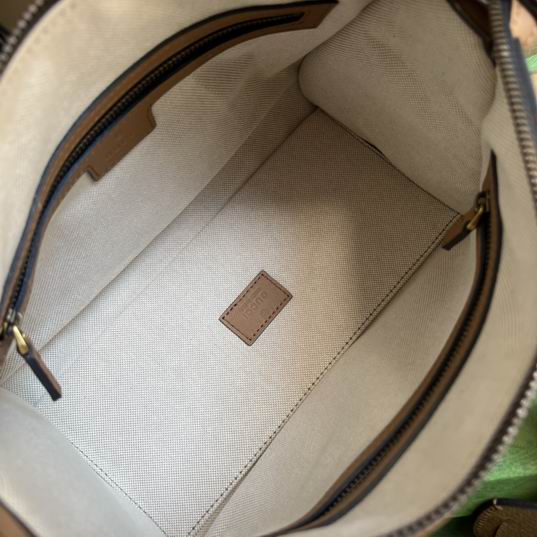 Gucci 715772棕皮-黑帆布27x18x14cm CN (1)