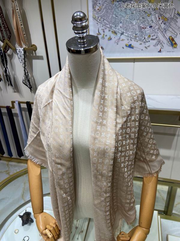 LV Scarf 140X140cm 70%羊绒30%真丝 E26 (26)