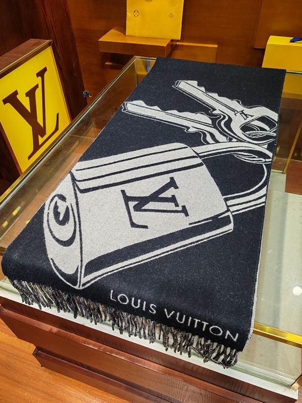 LV scarf 45X215cm 60%羊毛 40%山羊绒 E (16)