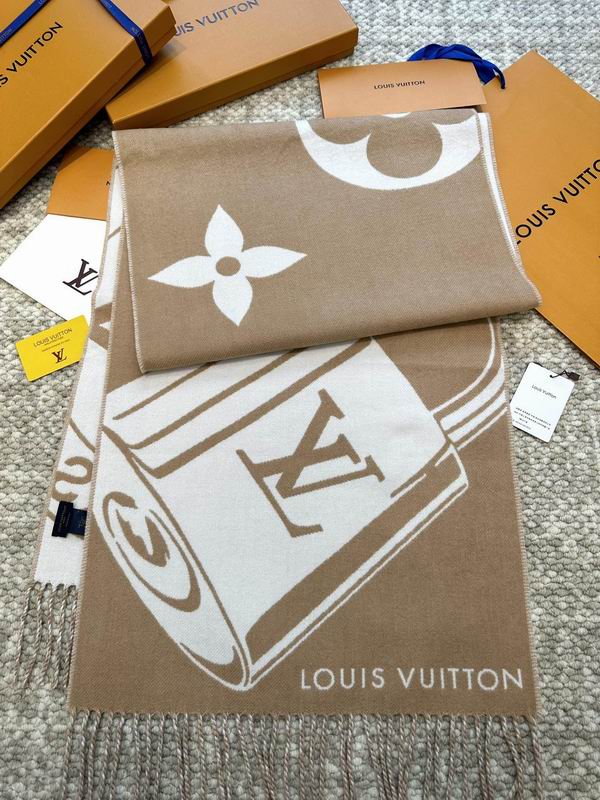 LV scarf 34X220cm 90%绵羊毛 9%山羊绒 1%桑蚕丝 E (18)