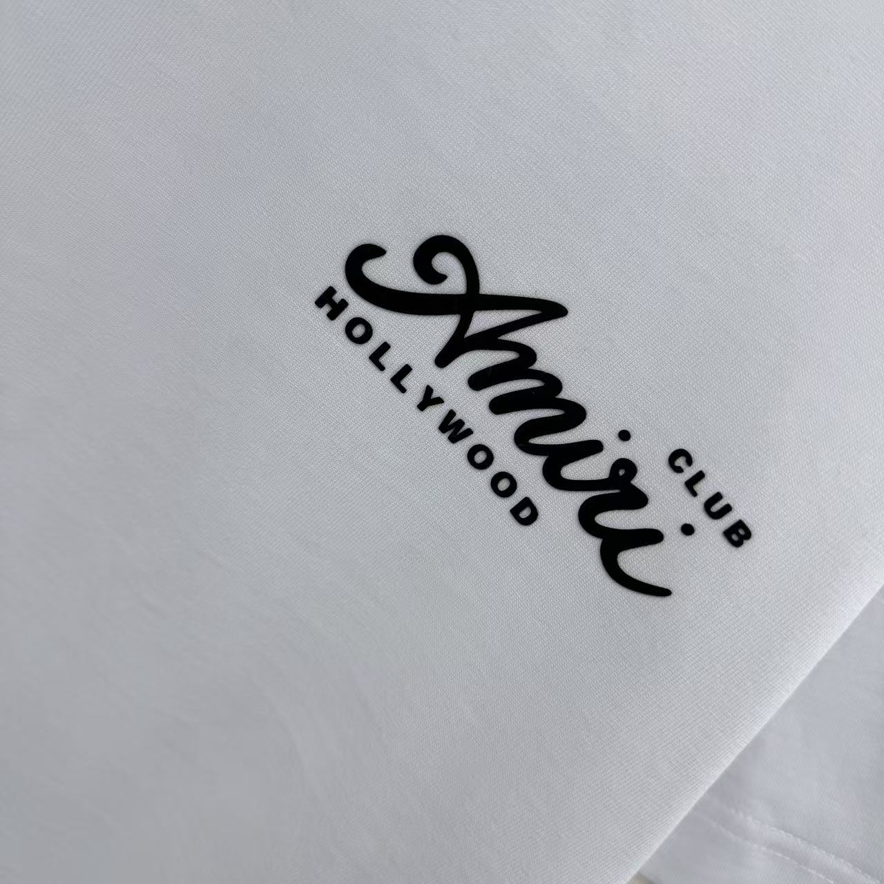 P85 AMLRI 2025春秋新款 320克 圆领短袖 立体彩色硅胶工艺 男女同款宽松版 S M L XL XXL 五个码 黑色 白色 灰色