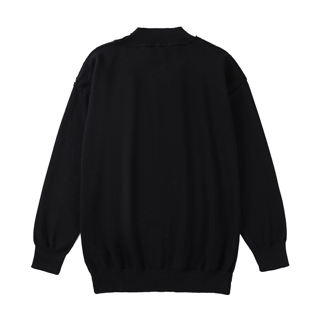 🔥🔥P120 巴黎世家 25秋冬做破毛衣 面料采用48支羊毛混纺，正面以3B stencil标识绣花，高密度绣花是一种独特且高级的，特殊水洗效果处理后形成了一种的独特做旧效果 尺码：XS S M L