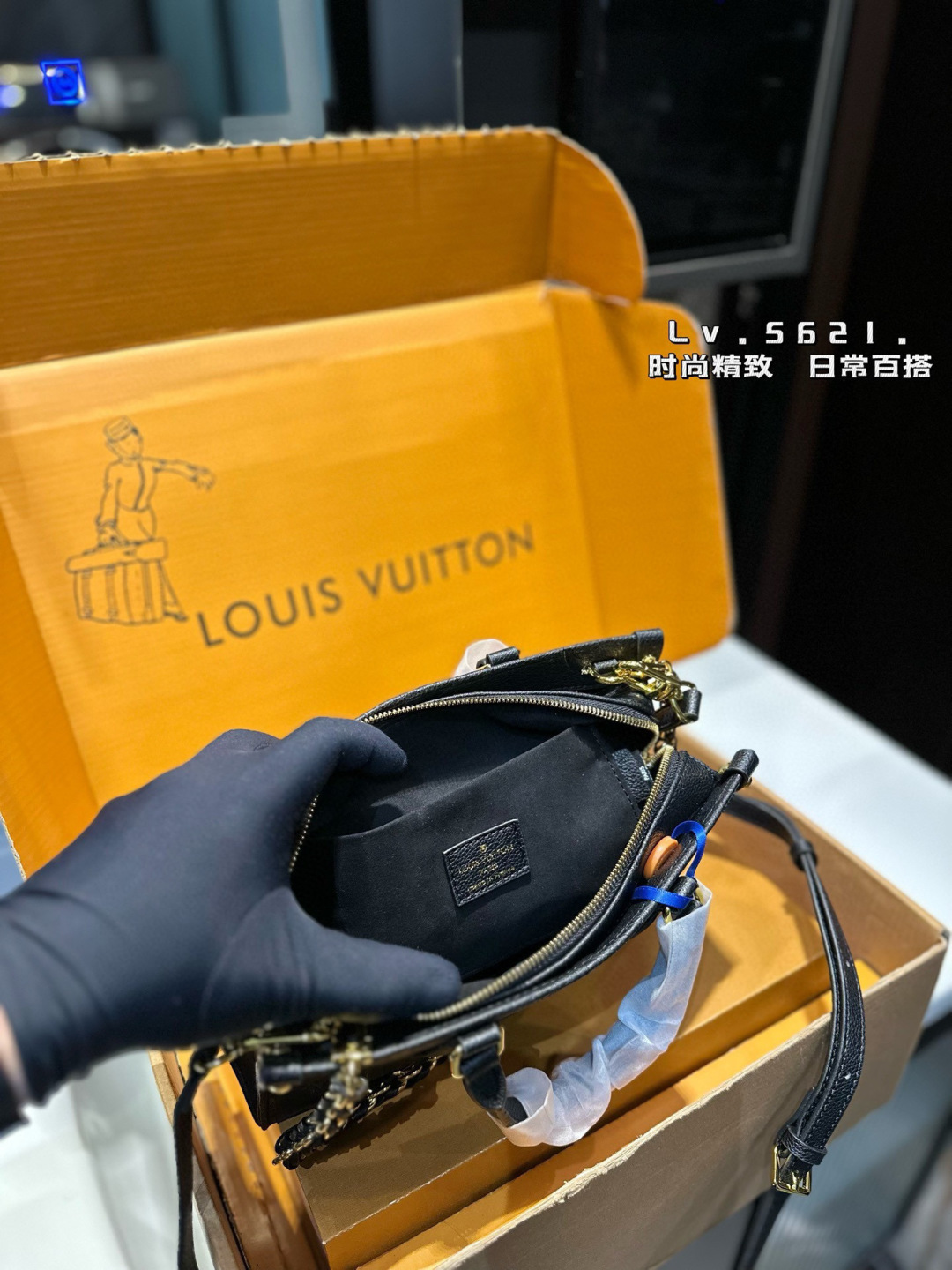 ❤️p160（礼盒包装）❤️ LV路易威登 onthego eastwest 横款托特包丛林包链条包 尺寸25.10.14