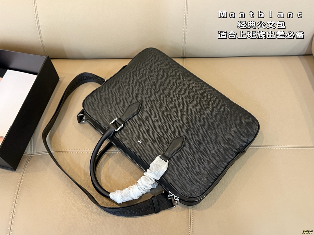 &yen;310 万宝龙Montblanc 经典公文包💼 适合上班族 出差必备 商务风 超高性价比男包 尺寸 38 28