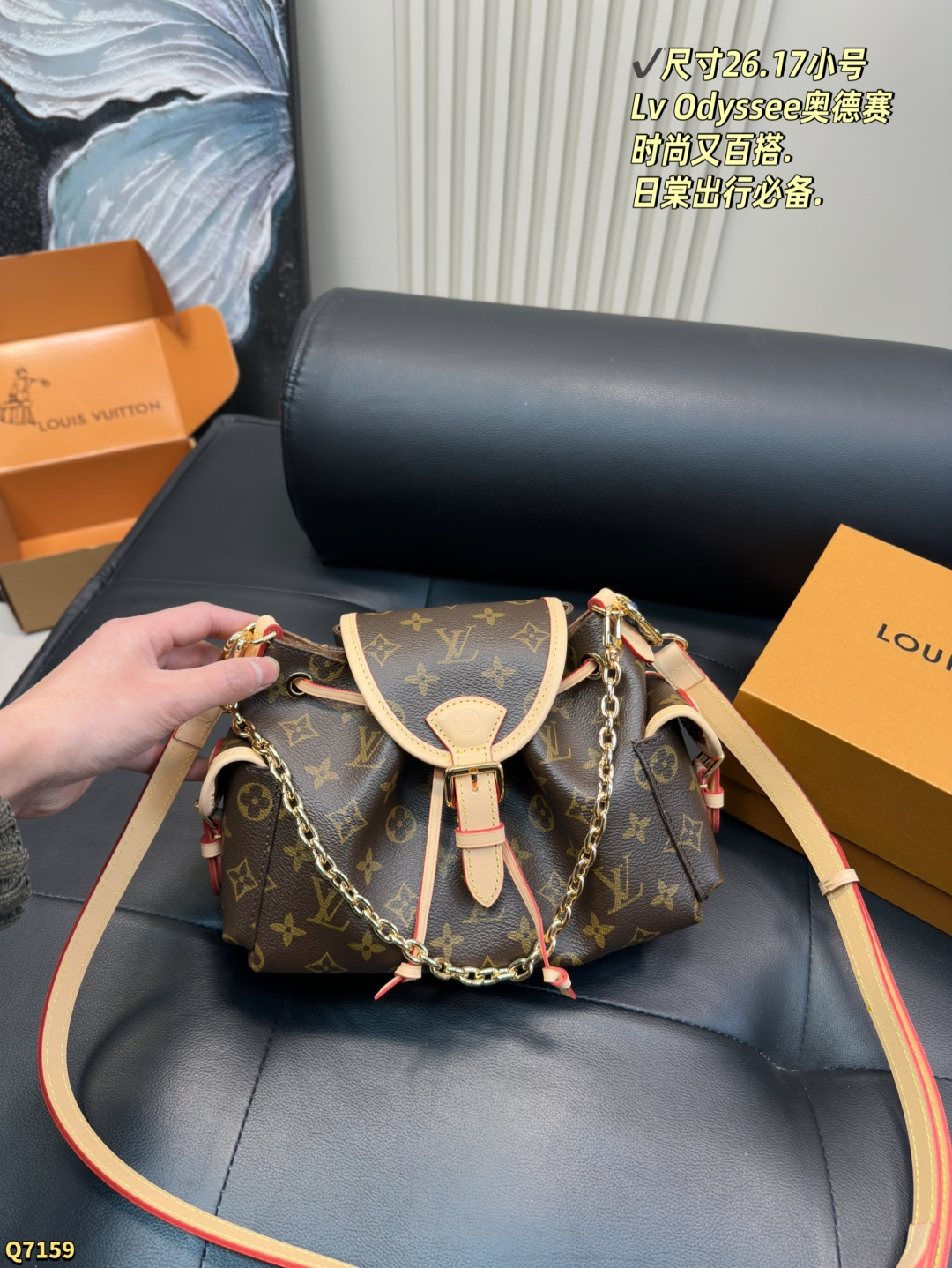 💰205配折叠盒 尺寸26.17小号 LV 新款包包Odyssee太好看了吧！！！ 可甜可盐可酷，大小适中，可腋下可斜背怎么说呢，就是时髦！！