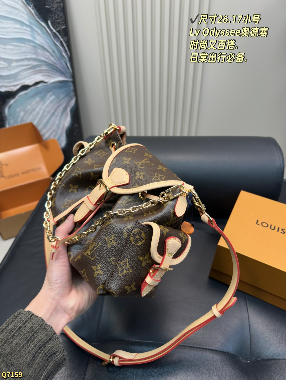 💰205配折叠盒 尺寸26.17小号 LV 新款包包Odyssee太好看了吧！！！ 可甜可盐可酷，大小适中，可腋下可斜背怎么说呢，就是时髦！！