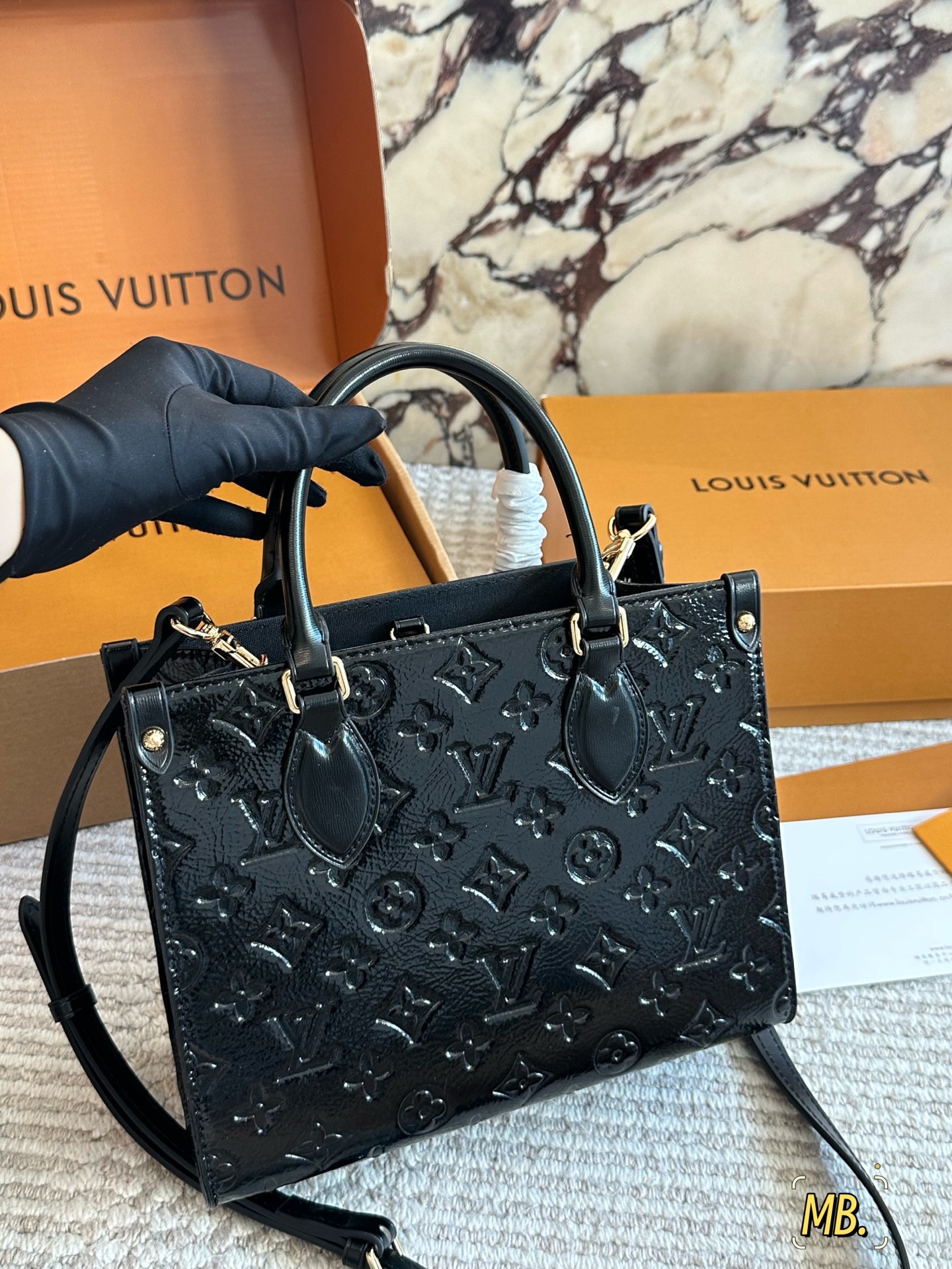 💰 185 配盒 新款丛林 size:25*19cm (小号) ONTHEGO小号手袋 搜索🔍 L家 onthego购物袋