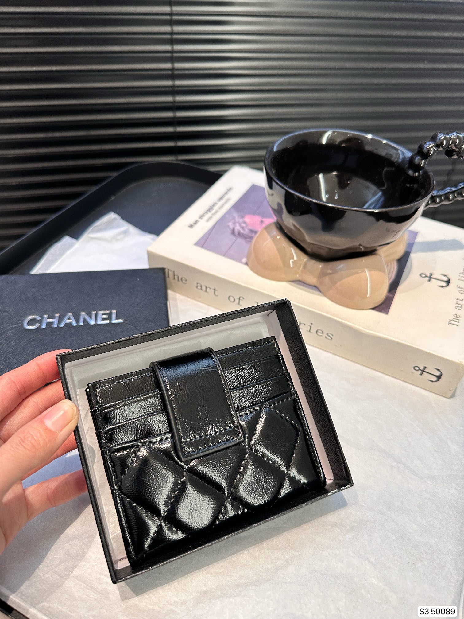 P65 配盒 香奈儿卡包 做工精致，媲美专柜 多功能小钱包卡包 超多卡位时尚美美必备，超级实用！尺寸：10.5 8.5 货号50089
