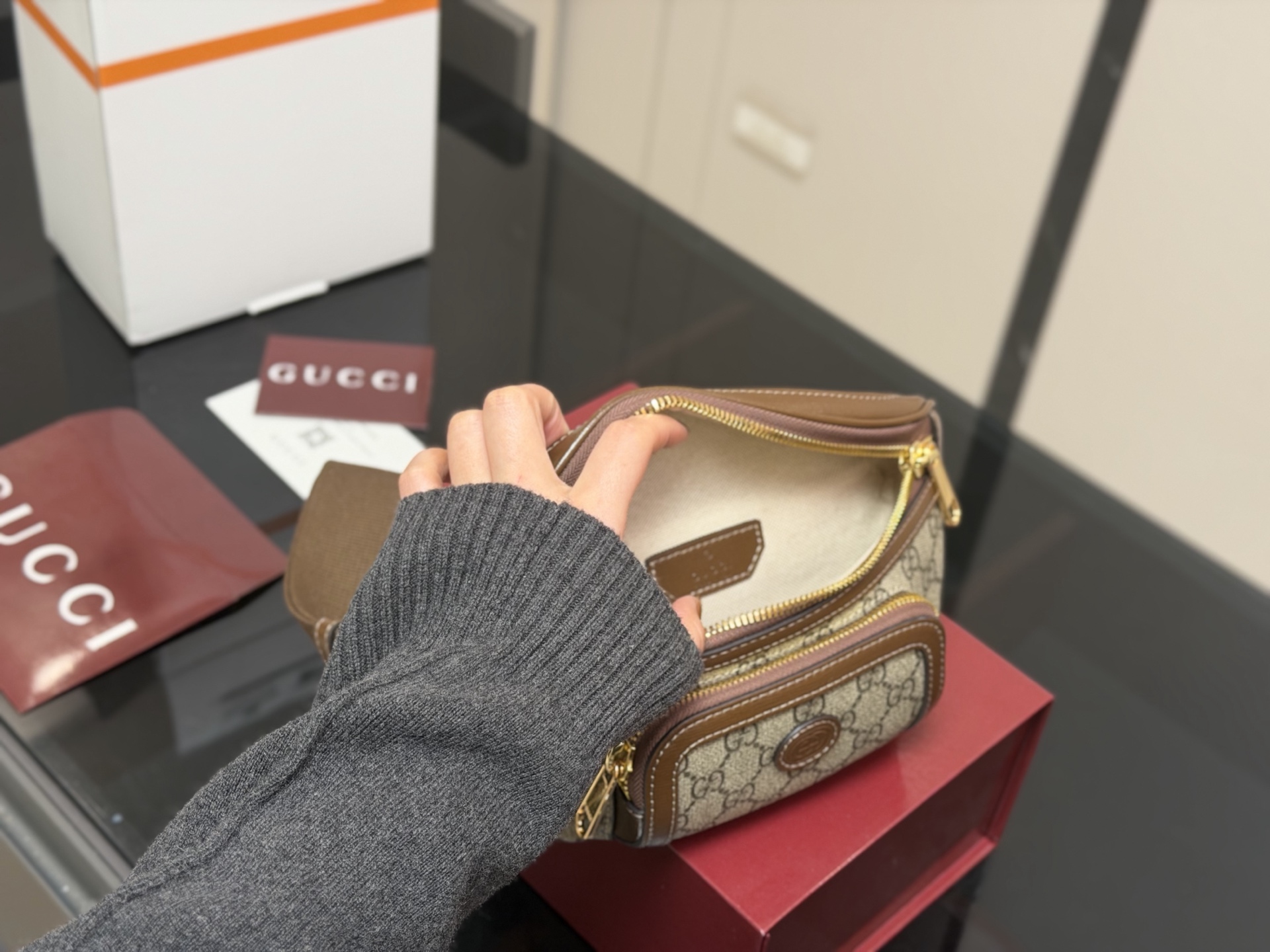 &yen;150 配全套包装 size：24*14cm 原单古奇新款腰包 赶紧抢 ‼️‼️ 看好每个细节 自己细品 ‼️👍