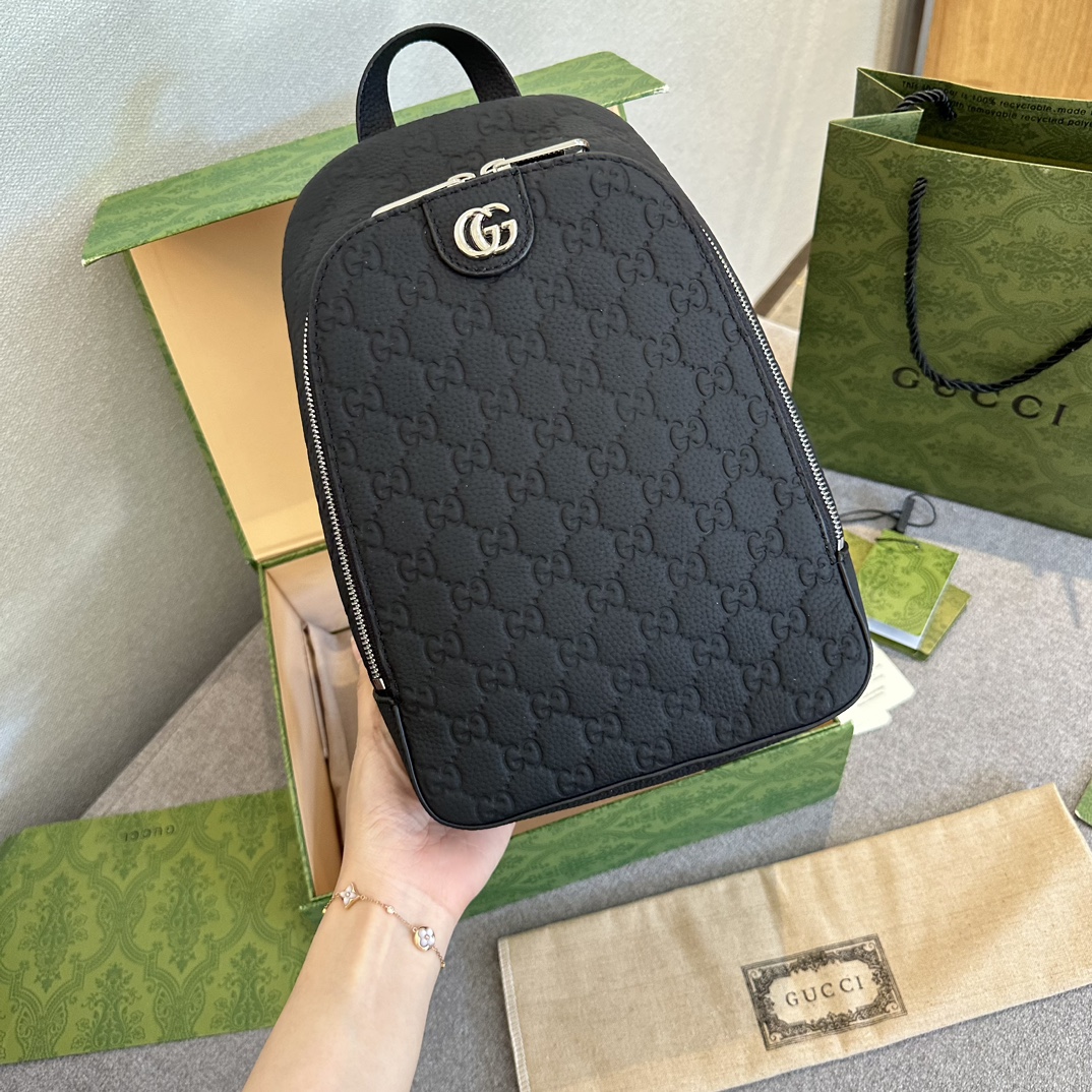 牛皮p190 礼盒包装🎁 Gucci专柜新款Belt bag腰包/胸包/斜挎包/原版PVC面料 时尚百搭的款式⚡️香港专柜新款 尺寸 25cm