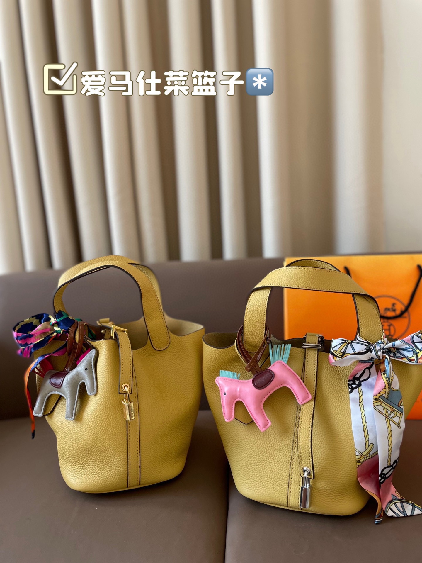 P185 折叠盒 牛皮～ 爱马仕菜篮子‼️‼️奢侈品中的经典之作 爱马仕 如图配置 媲美专柜的版本！配送丝巾 小马 尺寸21*18