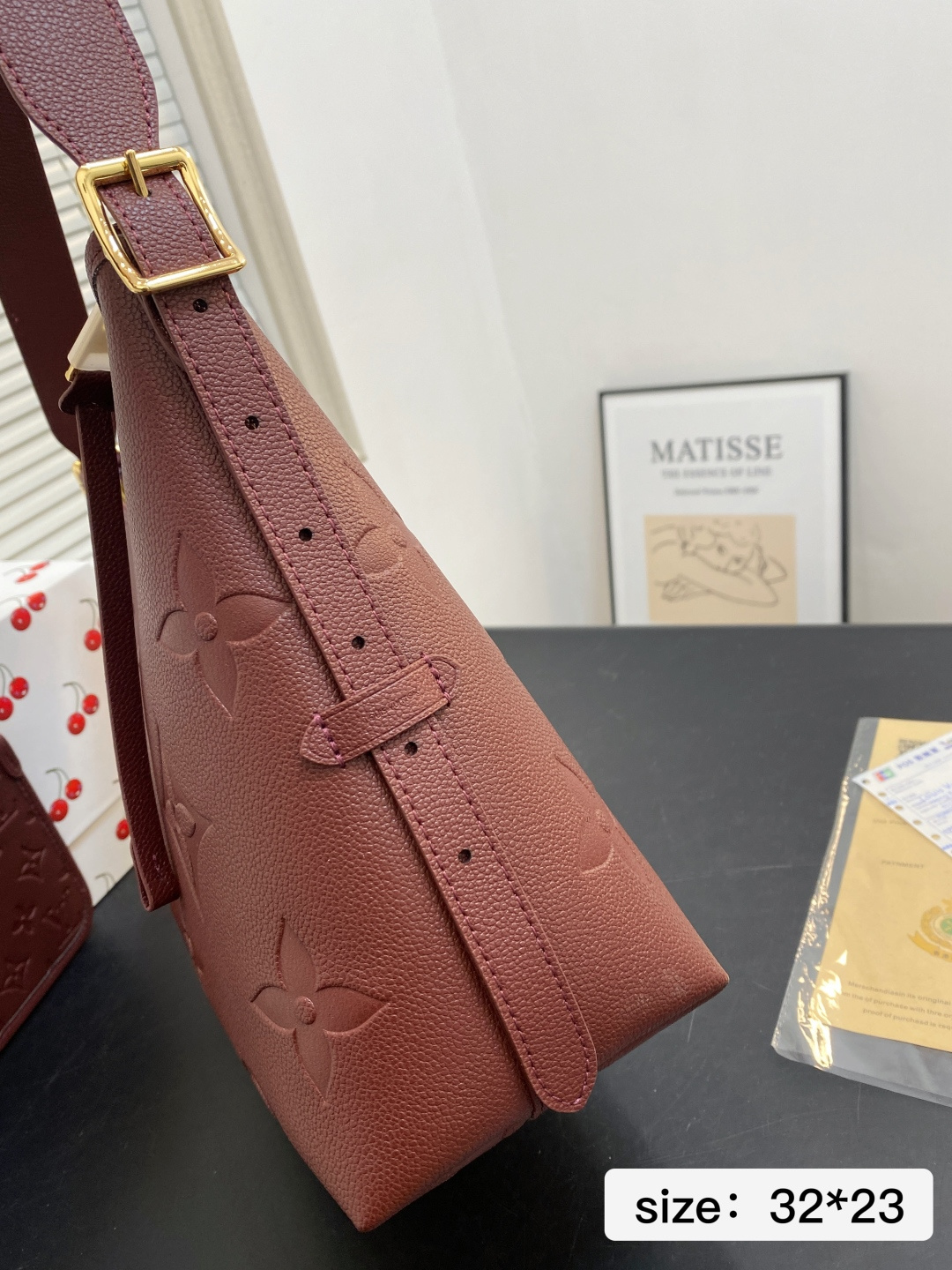 🅿️💰185 配折叠盒 尺寸32*23 LV购物袋 酒红系列购物袋 Lv Neverfull 经典入门款购物袋 骨灰级产物！经典到无可复制！ 2200