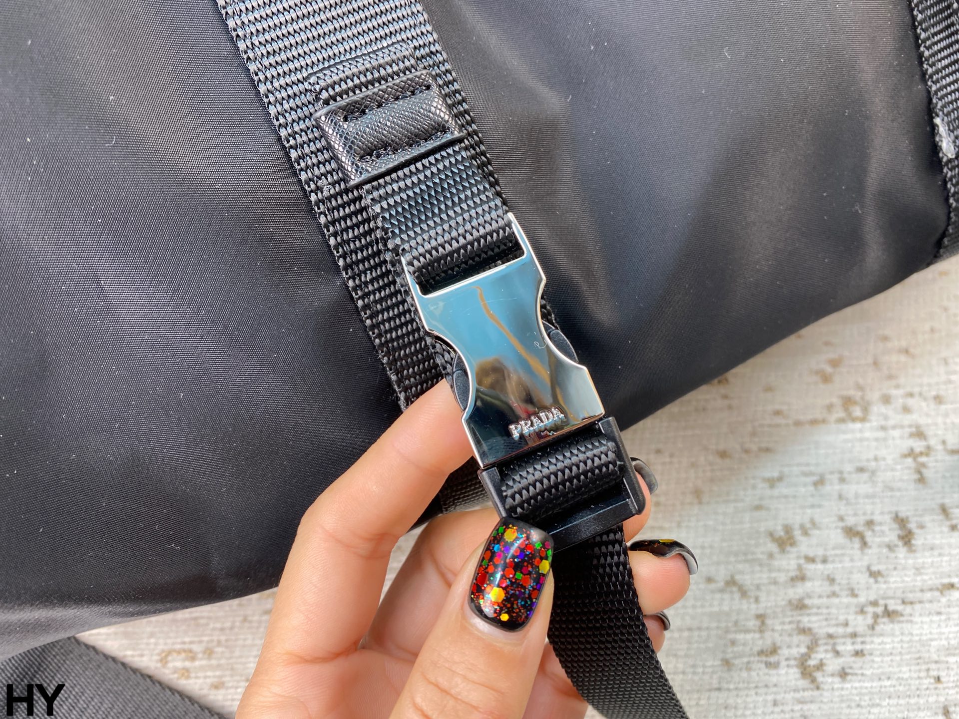 p165 无盒🎁 Prada旅行袋 男女同款 经典尼龙质地便携自重轻 去健身或者旅行都非常适用!尺寸:底50*宽24*高24