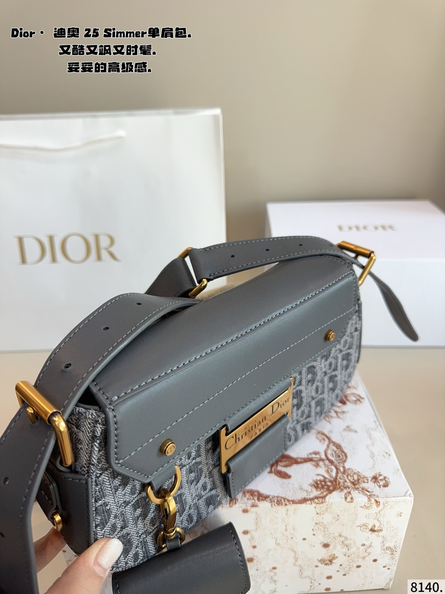 p250配礼盒🎁. 迪奥DIOR streetchie 单肩包. 小小的盒子包配一条酷酷的宽肩带 凹照型必备 超吸睛 精致的一只 无敌巨可爱 集美们 冲它尺寸：24*5*13cm