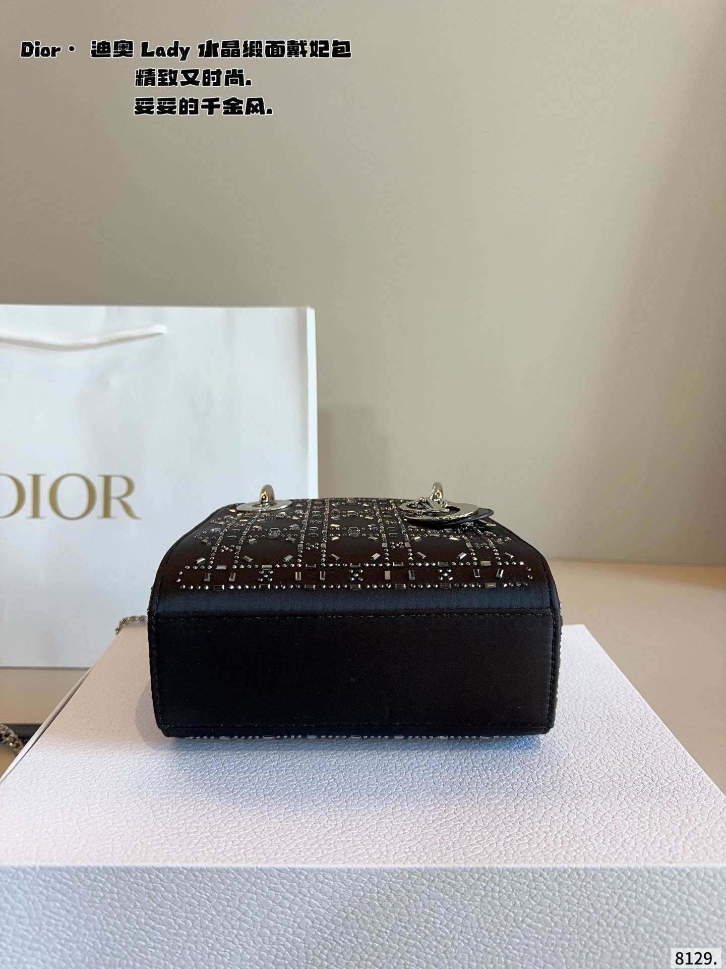 p180配礼盒🎁 （ 丝绸 腾格纹） 迪奥DIOR 戴妃包 可可爱爱 小巧玲珑 优雅精致 仙女必备款尺寸：17*7*15cm