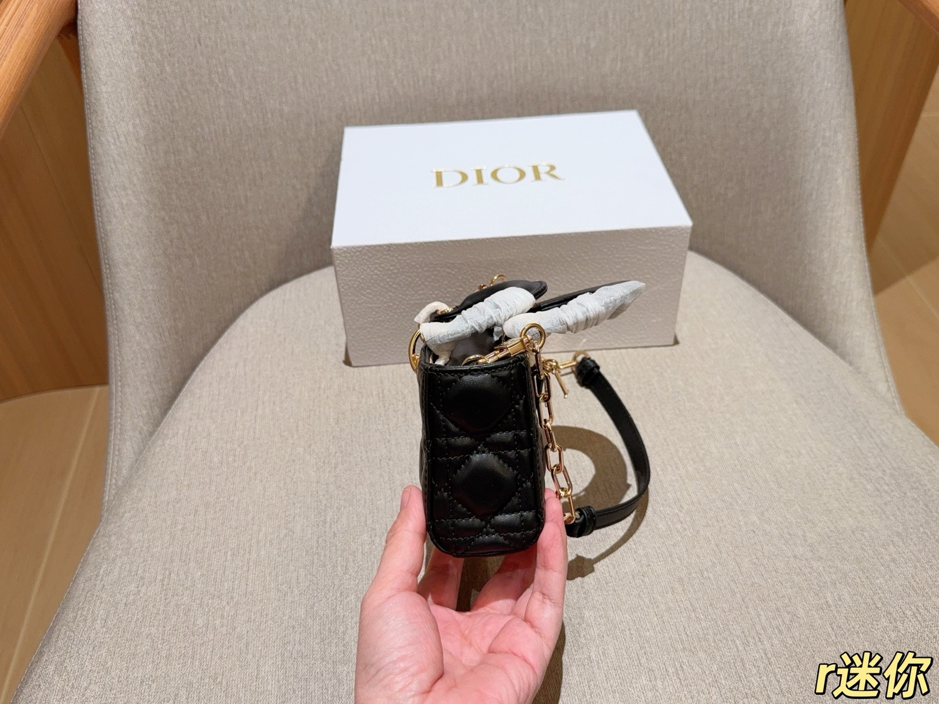 💰160 Dior 迪奥 Lady D-Joy 戴妃羊皮纹藤格横版 尺寸17cm 礼盒包装🎁