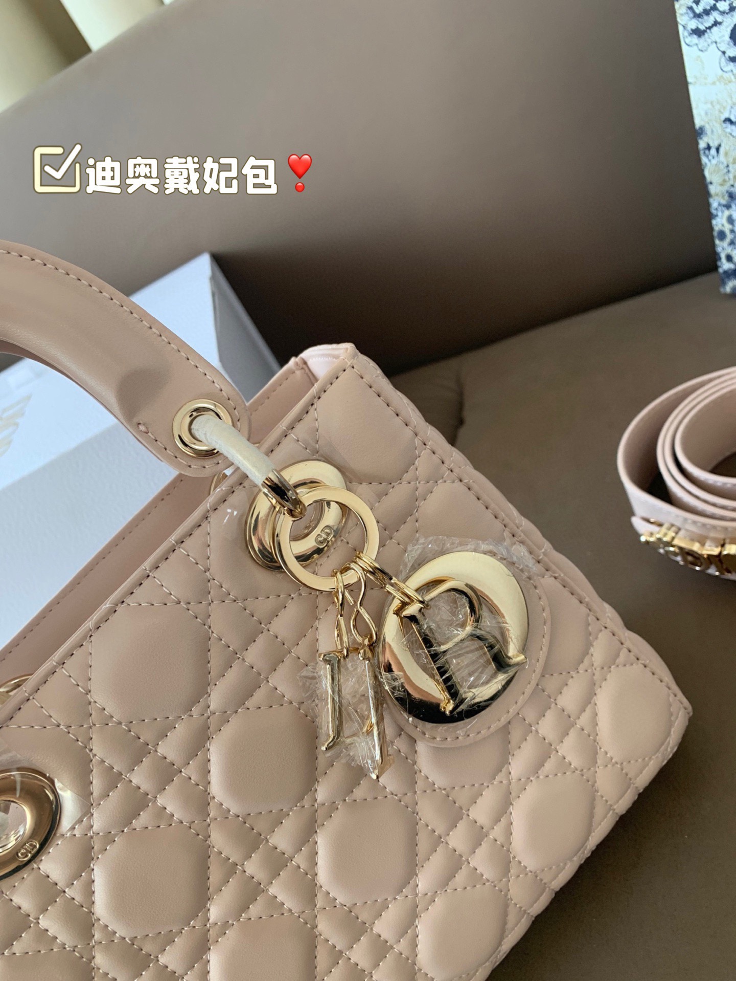 P185 折叠盒 迪奥戴妃包 sDior戴妃包太好看了吧！ 优雅指数拉满 搭配简洁风格的衣服整个人气质就上来了 而且容量完全可以满足日常要求 日常聚会逛街都很方便~ 尺寸20*18