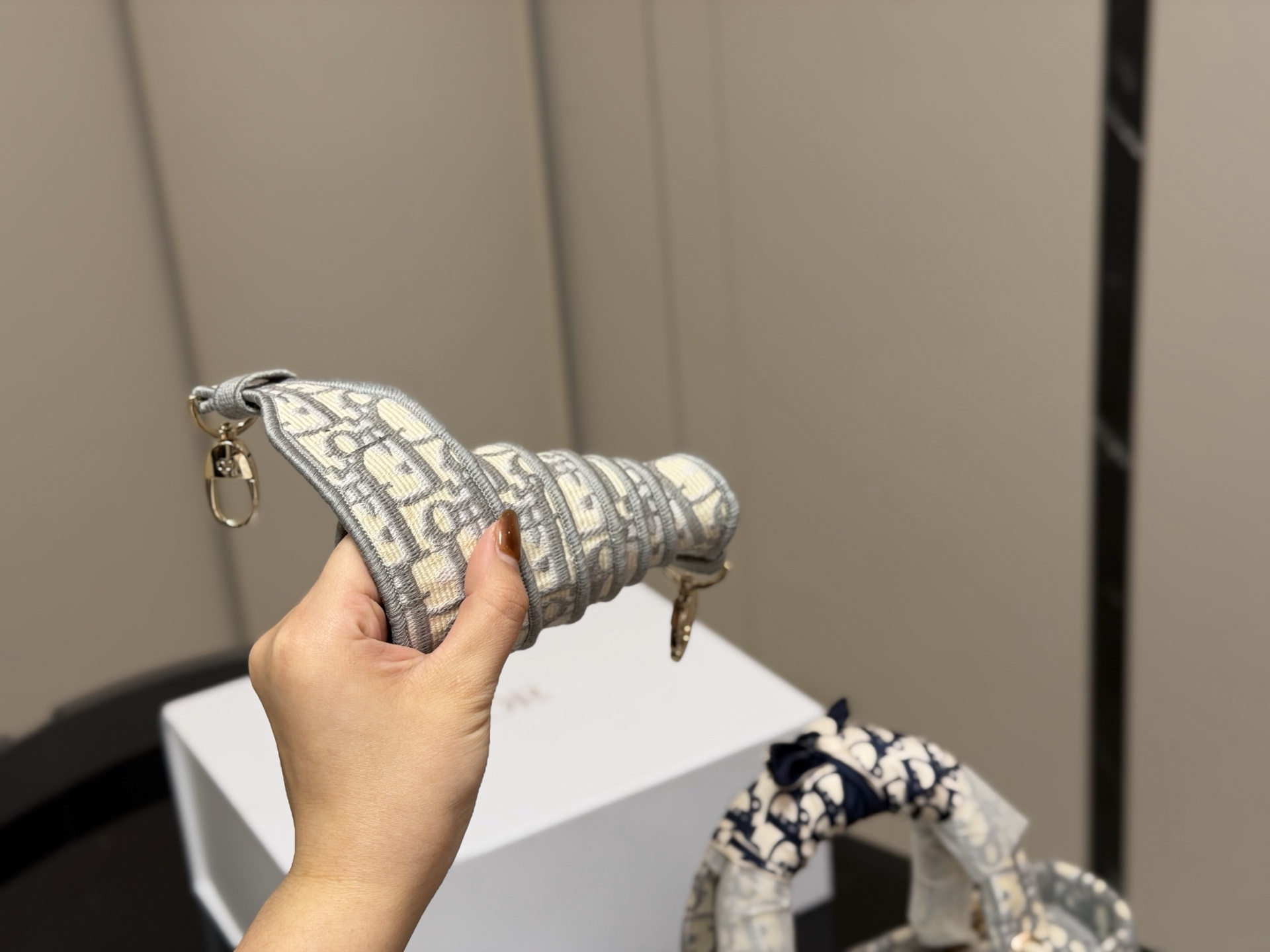 &yen;295 配折叠盒 size：24*20cm 迪奥 刺绣戴妃包 现代休闲且优雅 刺绣宽肩带 特别！特别！！！