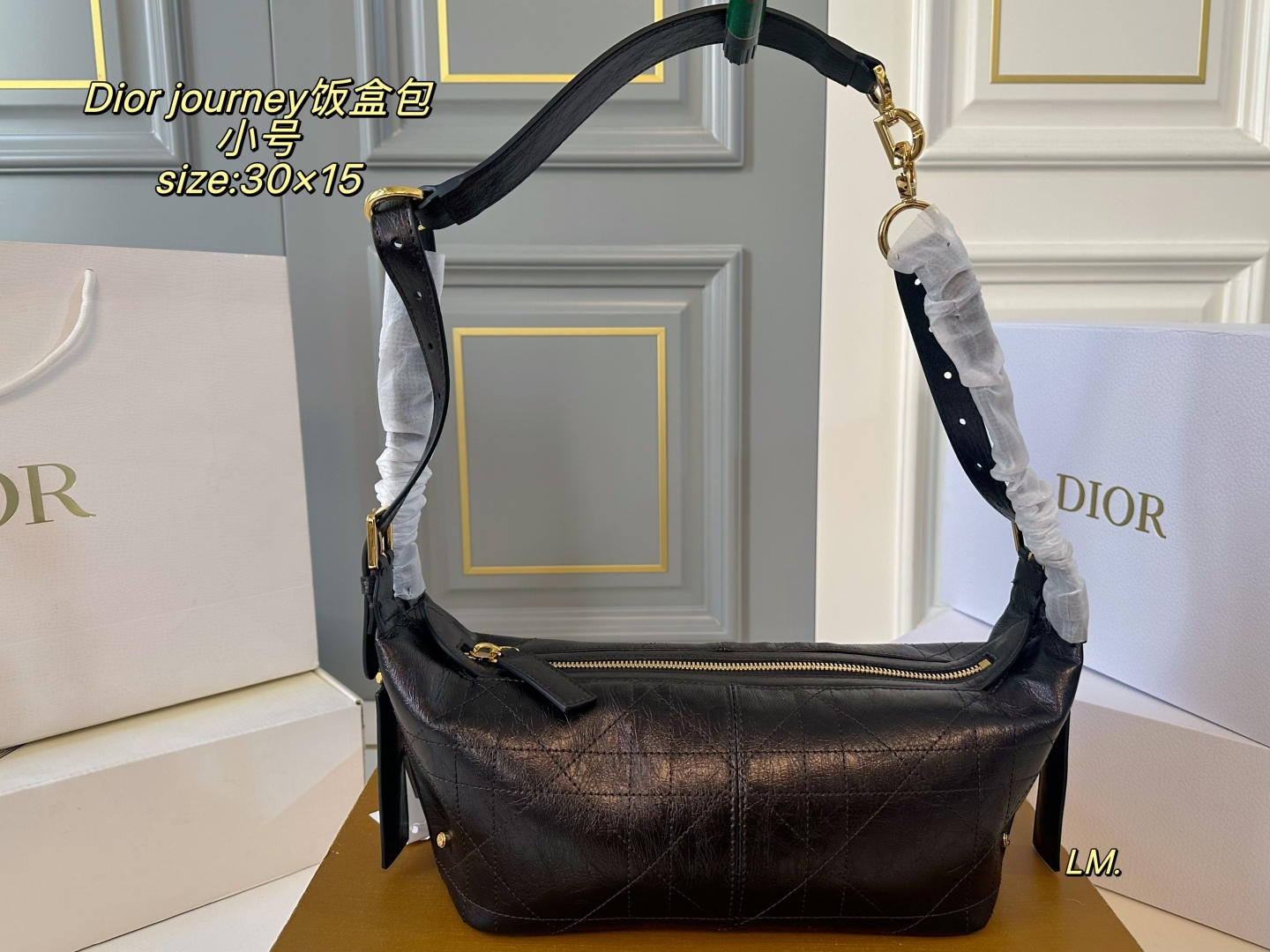 P240 小号(折叠盒) size:30×15 DIOR迪奥新款journey饭盒包💕 自带松弛感的hobo包 慵懒随性 可调节肩带,随意变换多钟背法 质感无敌,手感软糯 时尚百搭‼️