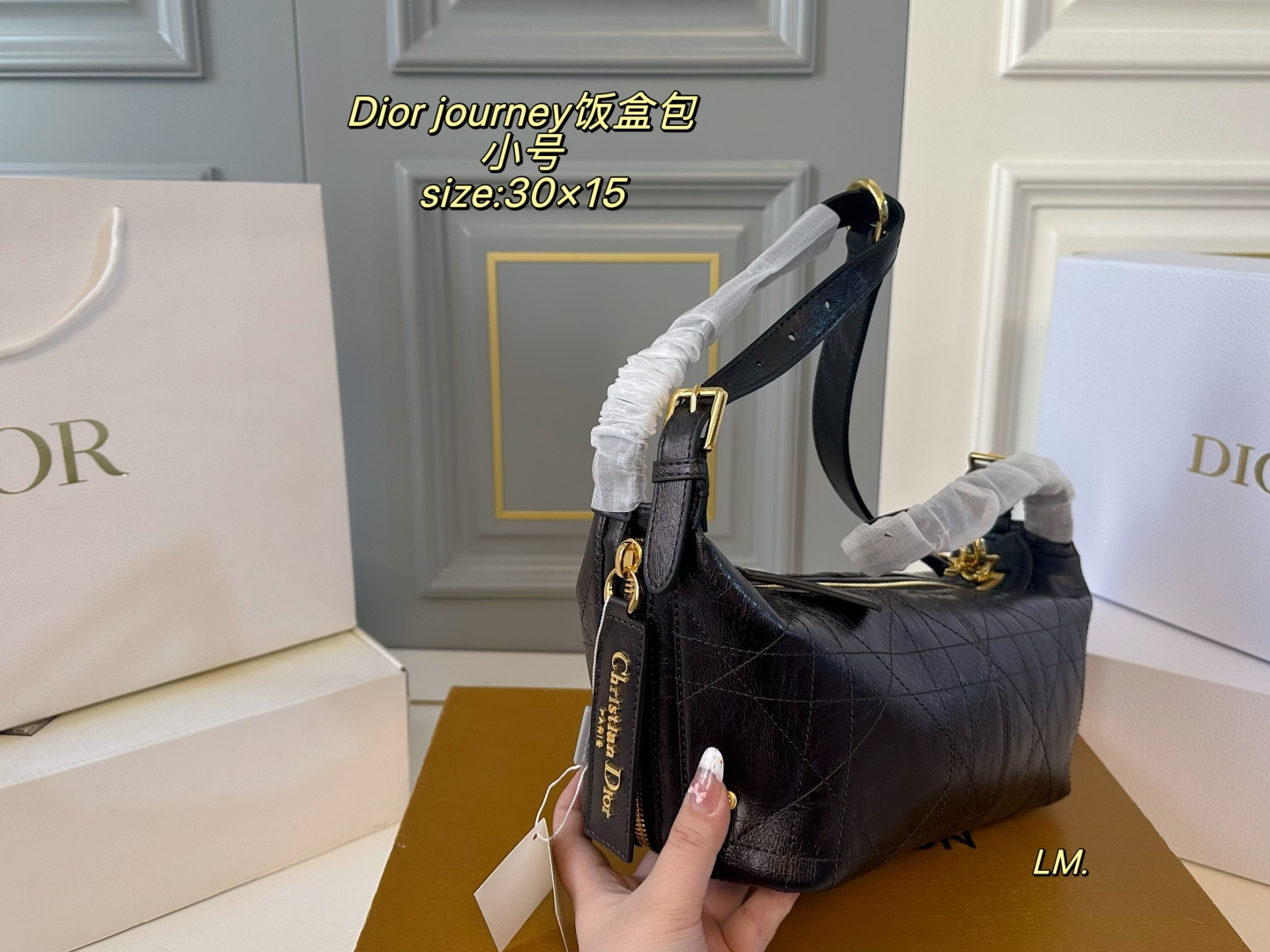 P240 小号(折叠盒) size:30×15 DIOR迪奥新款journey饭盒包💕 自带松弛感的hobo包 慵懒随性 可调节肩带,随意变换多钟背法 质感无敌,手感软糯 时尚百搭‼️