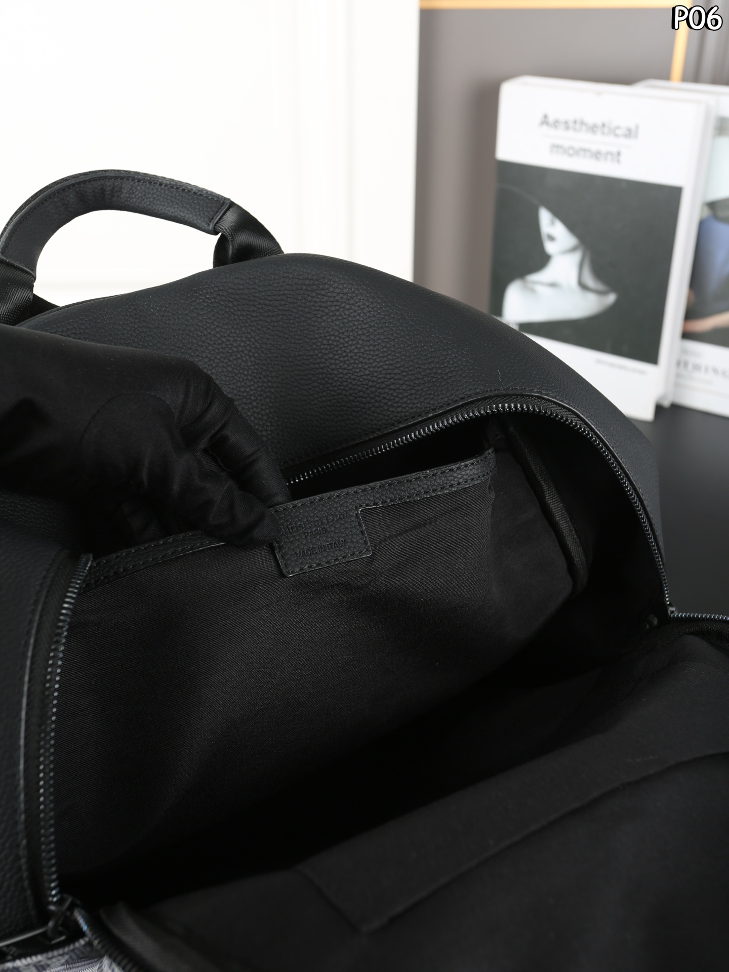 P180 DIOR迪奥 双肩包背包 可调节肩带拉链开合 Oblique 提花帆布拼粒面小牛皮 双肩包 男女通用背包 大容量书包 经典百搭 尺寸：30&times;41