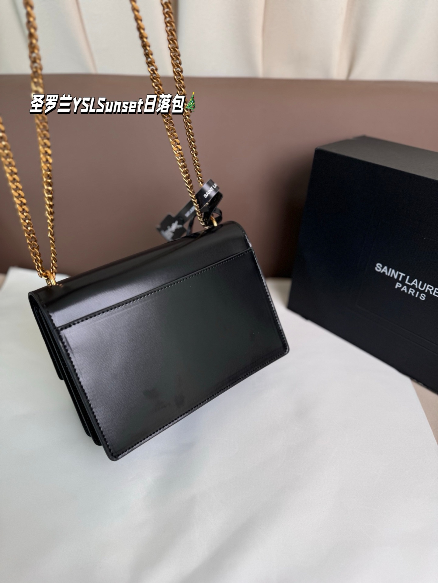 P215 纯皮 折叠盒 圣罗兰YSLSunset日落包 简直无法拒绝 超显气质 高级感十足 集美必入款 尺寸22*17