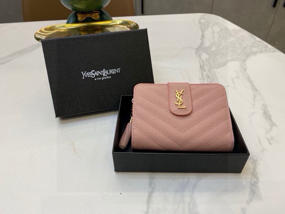 📢📢📢p95 6030圣罗兰 专柜🔥爆款 女士钱包 三折款 💕顶级牛皮 绣线 1:1原单品质 简单百搭 大容量 💕超级美哦 💥15 10