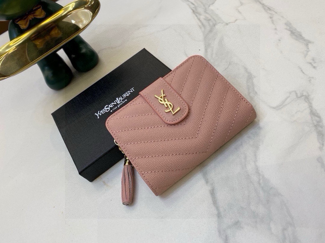 📢📢📢p95 6030圣罗兰 专柜🔥爆款 女士钱包 三折款 💕顶级牛皮 绣线 1:1原单品质 简单百搭 大容量 💕超级美哦 💥15 10