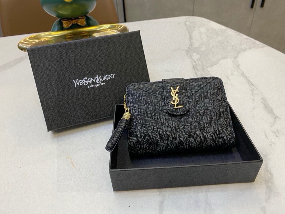 📢📢📢p95 6030圣罗兰 专柜🔥爆款 女士钱包 三折款 💕顶级牛皮 绣线 1:1原单品质 简单百搭 大容量 💕超级美哦 💥15 10