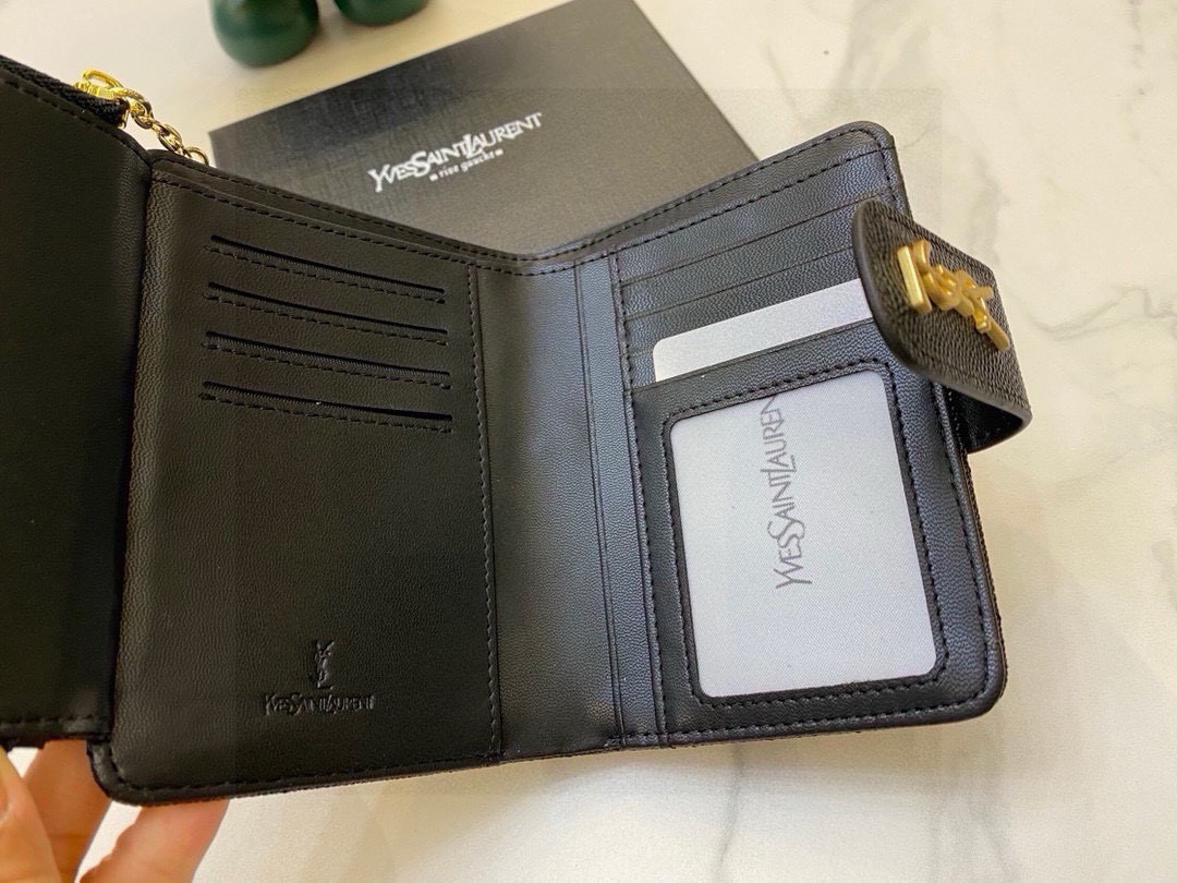 📢📢📢p95 6030圣罗兰 专柜🔥爆款 女士钱包 三折款 💕顶级牛皮 绣线 1:1原单品质 简单百搭 大容量 💕超级美哦 💥15 10