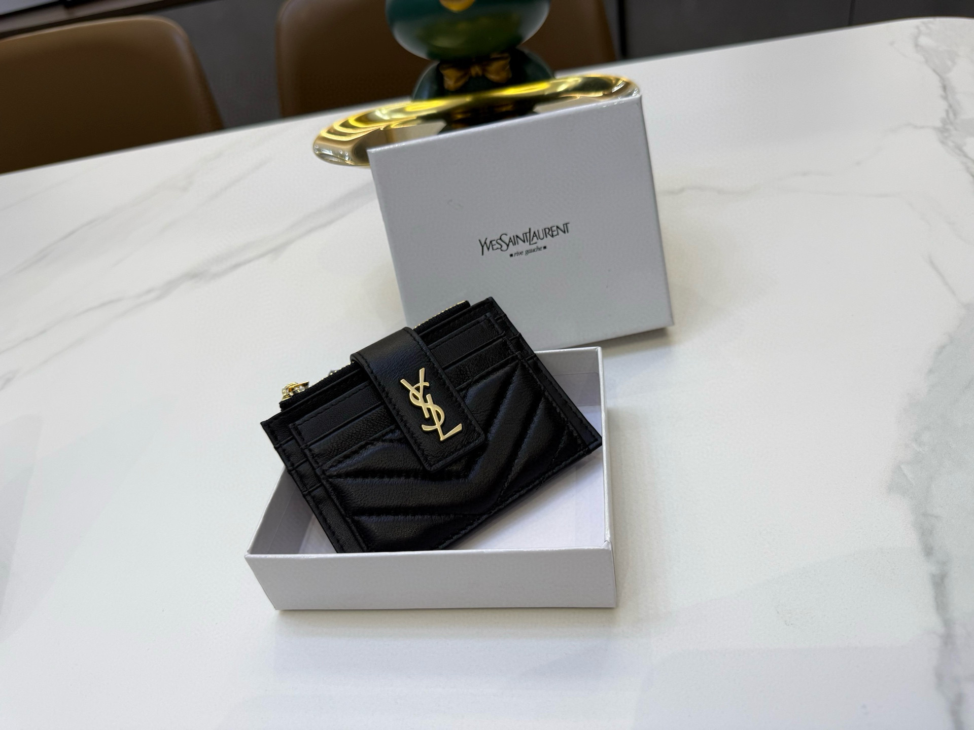 📢📢📢p85 6069 圣罗兰 专柜新款女士卡包💕原版帆布配顶级羊皮 原版质量做工 小身躯 大容量 👍 超级美哦