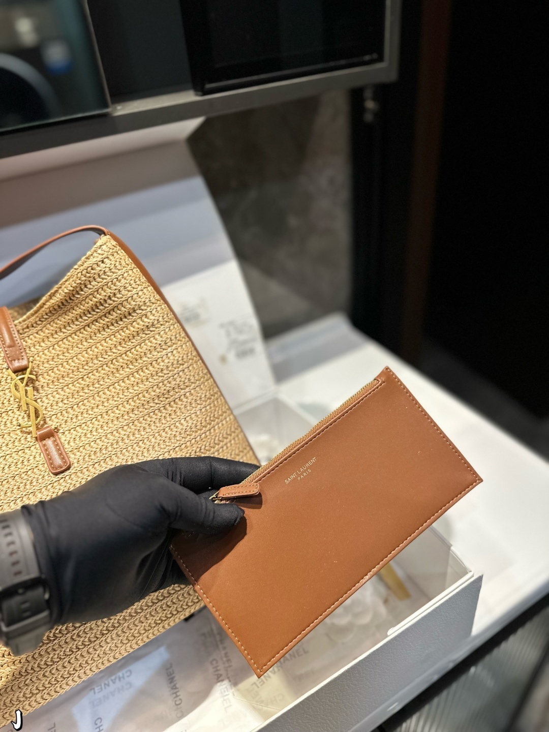 ❤️P190❤️ 圣罗兰编织托特包 拉菲草编织沙滩 夏天来了，准备度假背的风情单品，休闲的最高定义，一定要搭配，尺寸：28 30