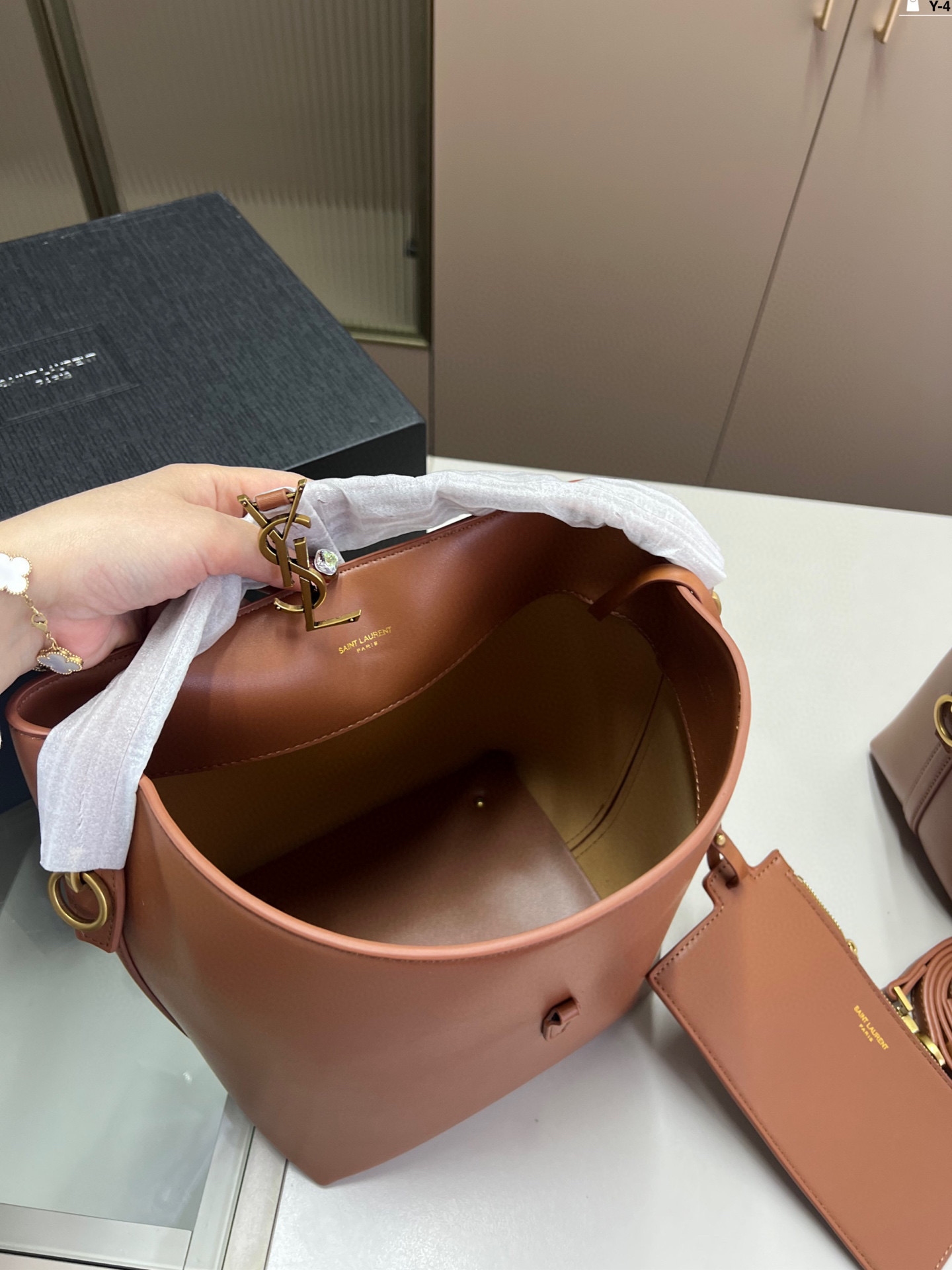 大💰p145 大号配零钱包 中号小号不配 YSL圣罗兰 Hobo水桶包 舒适与精致并存 Y-4尺寸25×25/20×20/15×15折叠盒