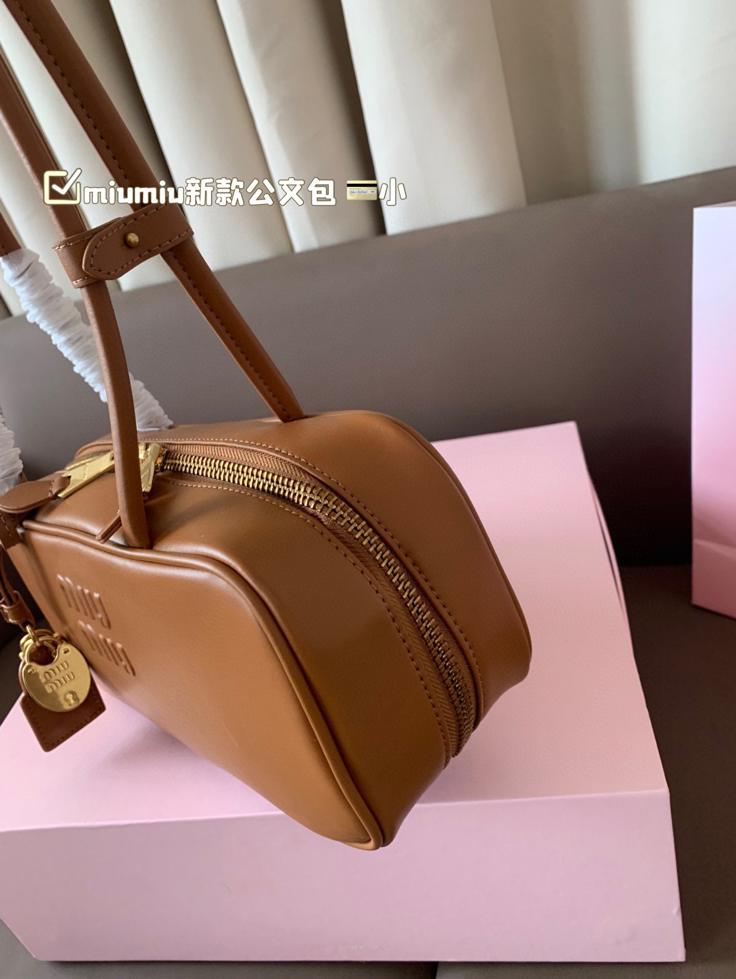 小P255 miumiu新款公文包 今年的风刮的太猛了 老多爆款了! 这款的版型太受欢迎! #miumiu 这一季不管是单肩包 #miumiu包 还是托特包都超级可爱! 尺寸 大28*13