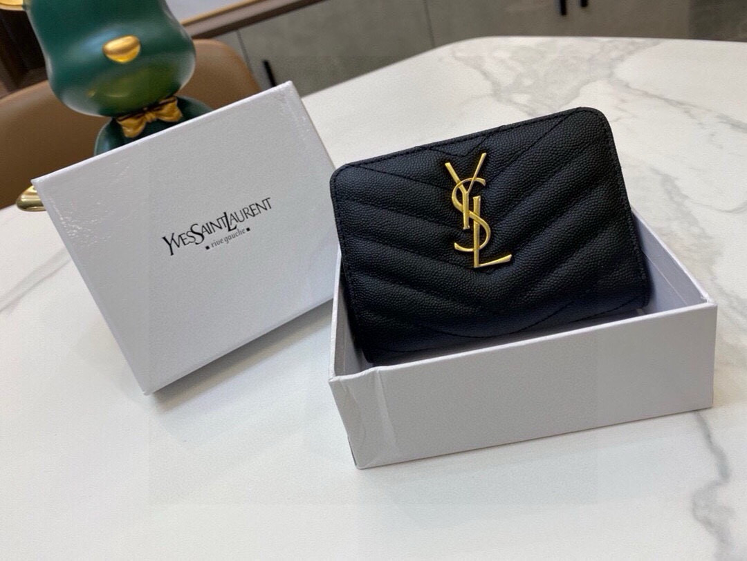 📢📢📢p90 4852圣罗兰 专柜🔥爆款 女士钱包 三折款 💕里外鱼子酱牛皮 1:1原单品质 简单百搭 大容量 💕超级美哦 💥 12 9