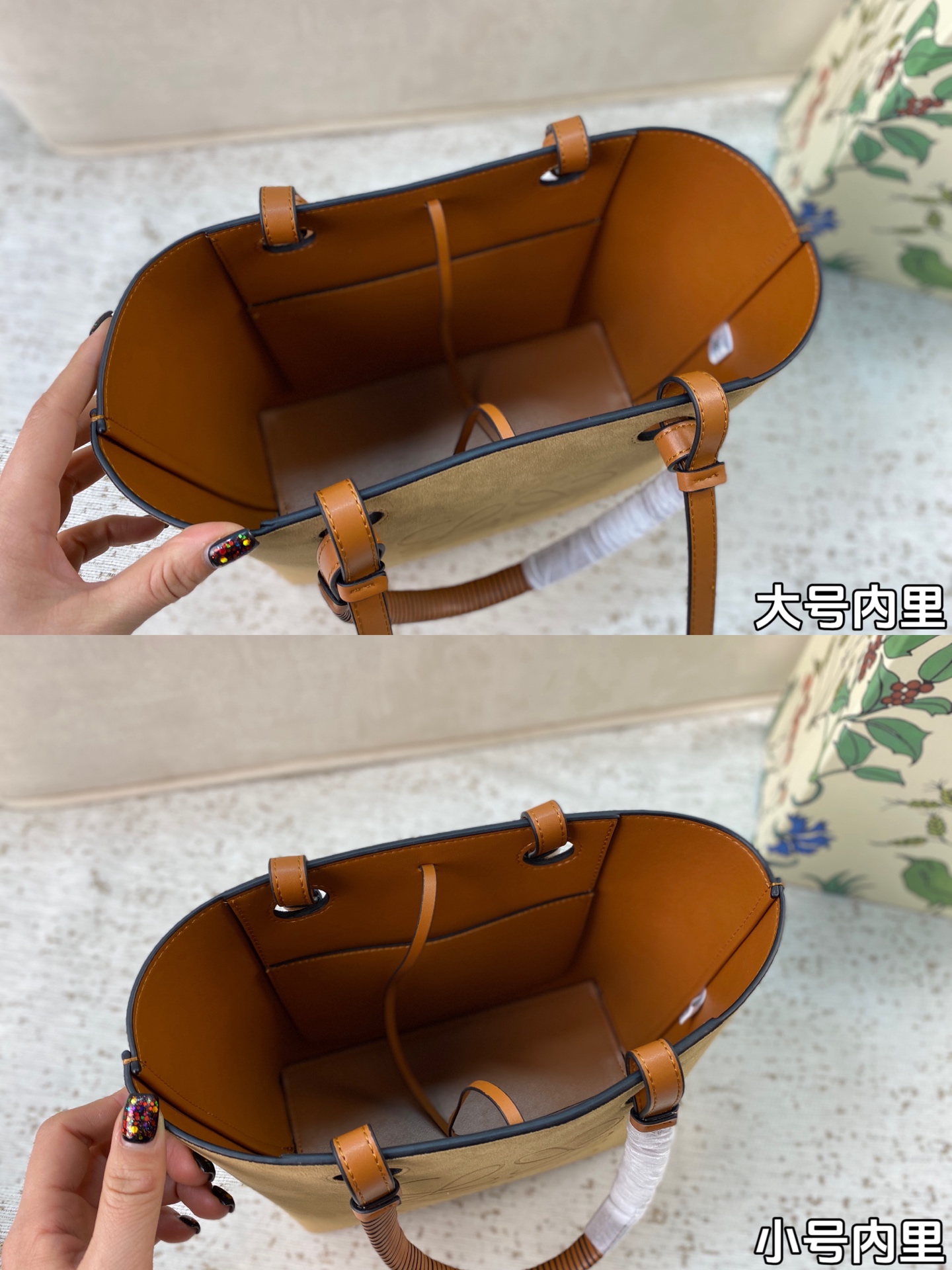 p165/p160 配盒🎁 罗意威Loewe anagram tote背上秒变时髦精 一只装得下全世界的托特 越背越香 能装且百搭不易变形 上班通勤或者日常搭配都很好！尺寸：27*25/23*22