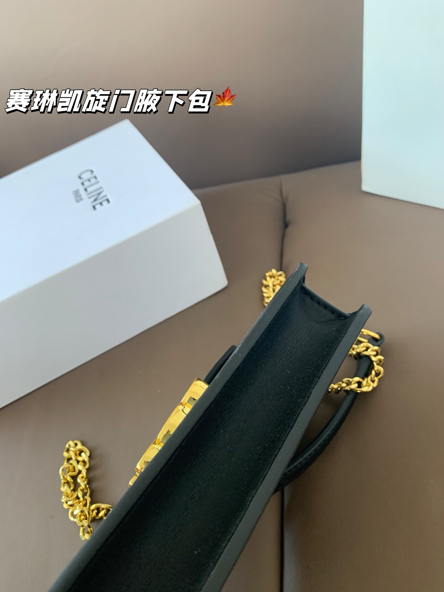 P135 CELIN.Triomphe 赛琳最新款凯旋门腋下包 随便穿什么搭配这个包都是高级风 尺寸19*13折叠盒