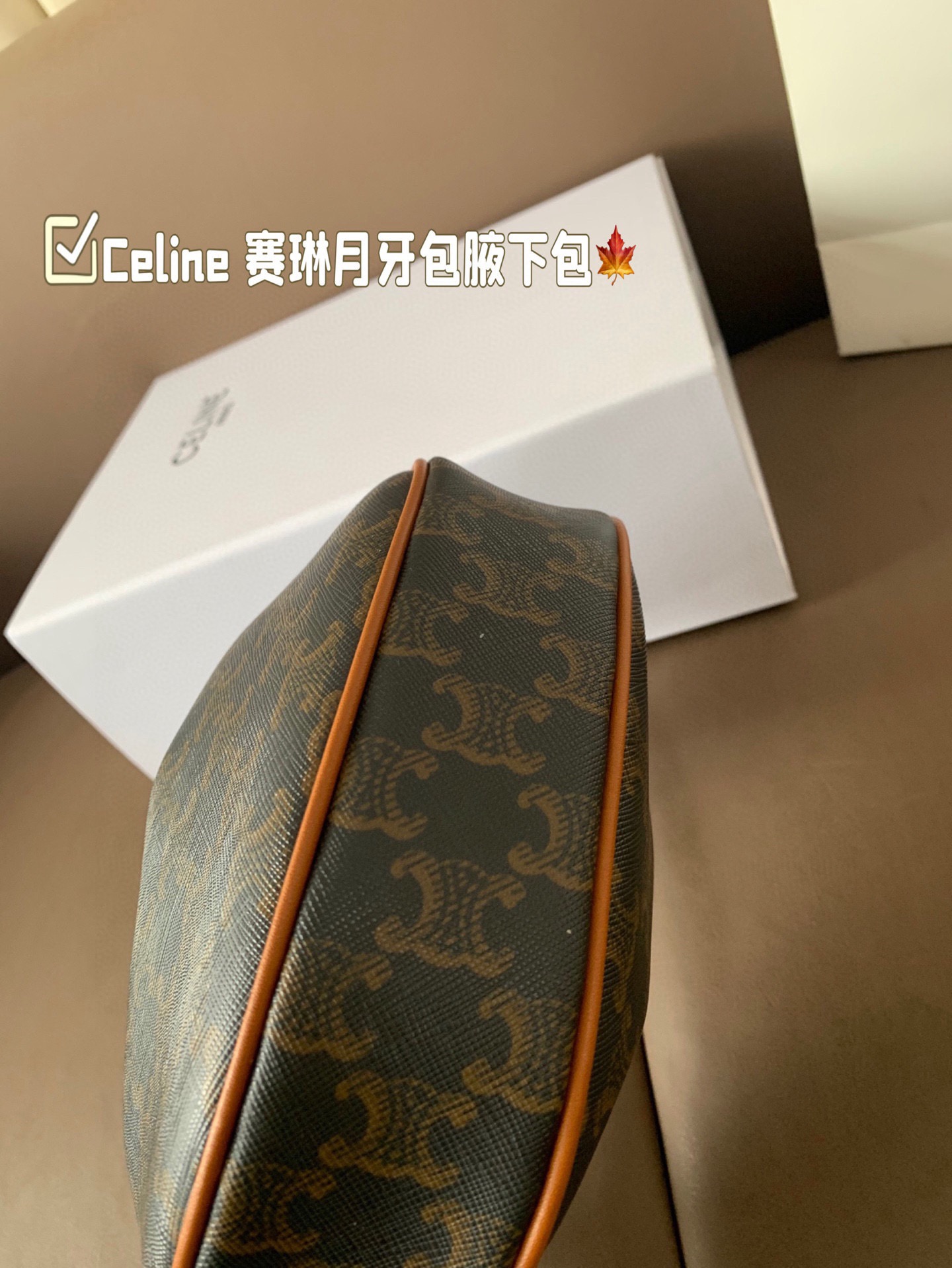 P150 size:22*15 Celine 赛琳最新款腋下包💕 小巧优雅的月牙🌙形轮廓, 上身都是休闲感,真的太🔥了! 容量可以满足当下出门需求, 夏天很方便的一款,超百搭‼️