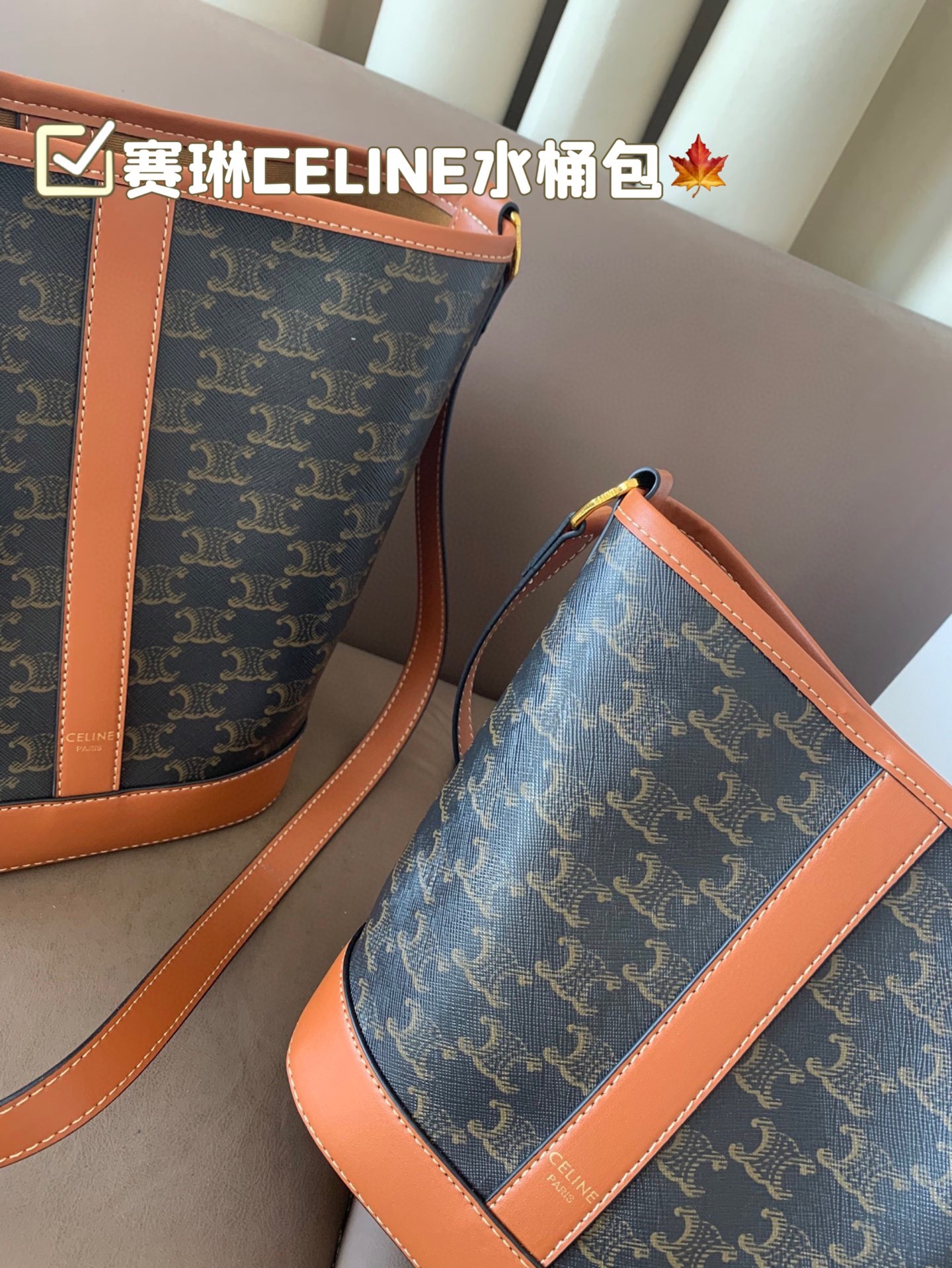 大P130 小P125 赛琳CELINE 水桶包 水桶造型 经典凯旋门 时尚简约 通勤日常皆可的百搭神器 尺寸25&times;27/18&times;22配盒