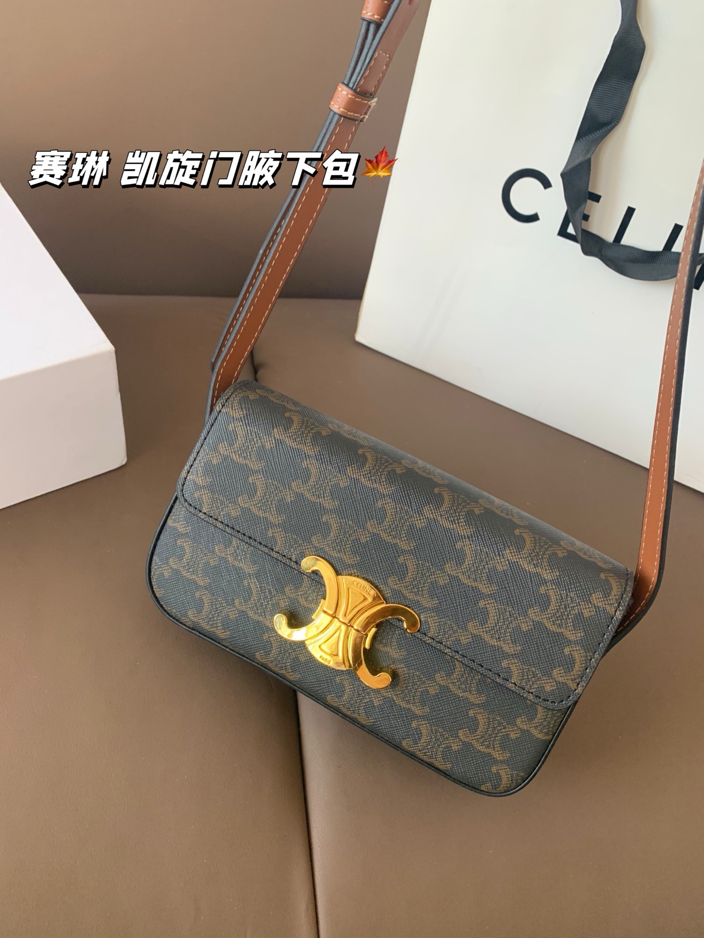 P140 赛琳 凯旋门腋下包 Celine满足日常所有需求 简直能装下整个世界 尺寸20*12折叠盒