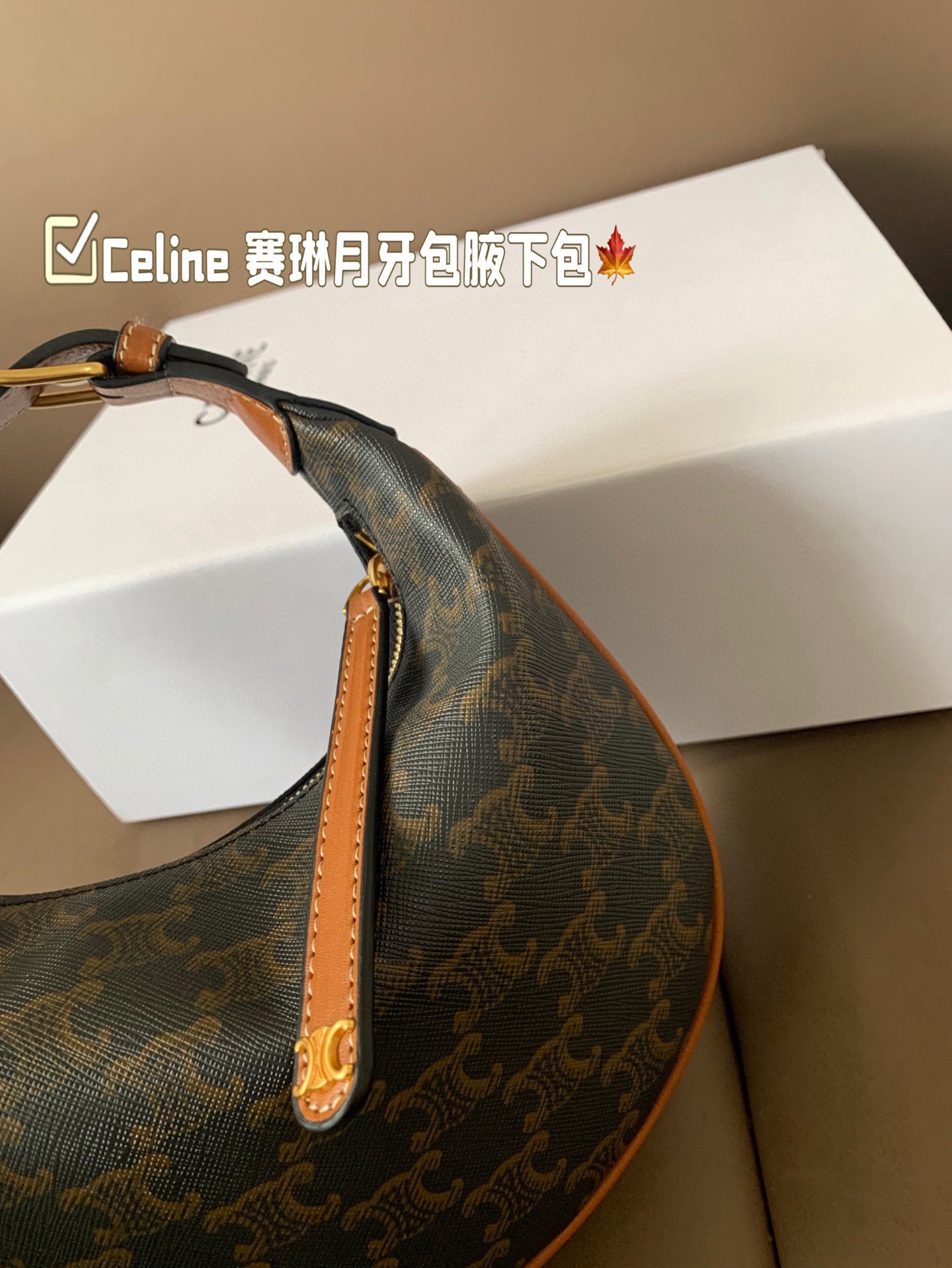 P150 size:22*15 Celine 赛琳最新款腋下包💕 小巧优雅的月牙🌙形轮廓, 上身都是休闲感,真的太🔥了! 容量可以满足当下出门需求, 夏天很方便的一款,超百搭‼️