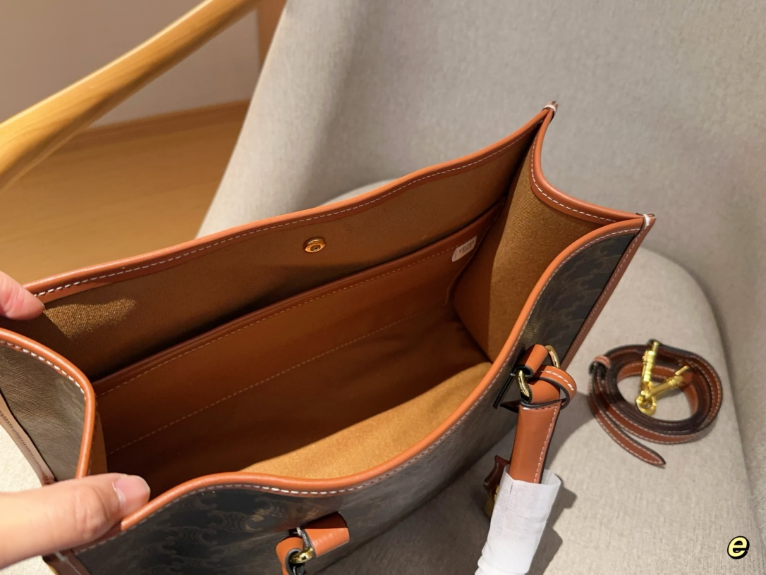 💰125 无盒 赛琳celine 新款老花托特包Tote购物袋 超大容量很能装~超级实用 尺寸：35*23