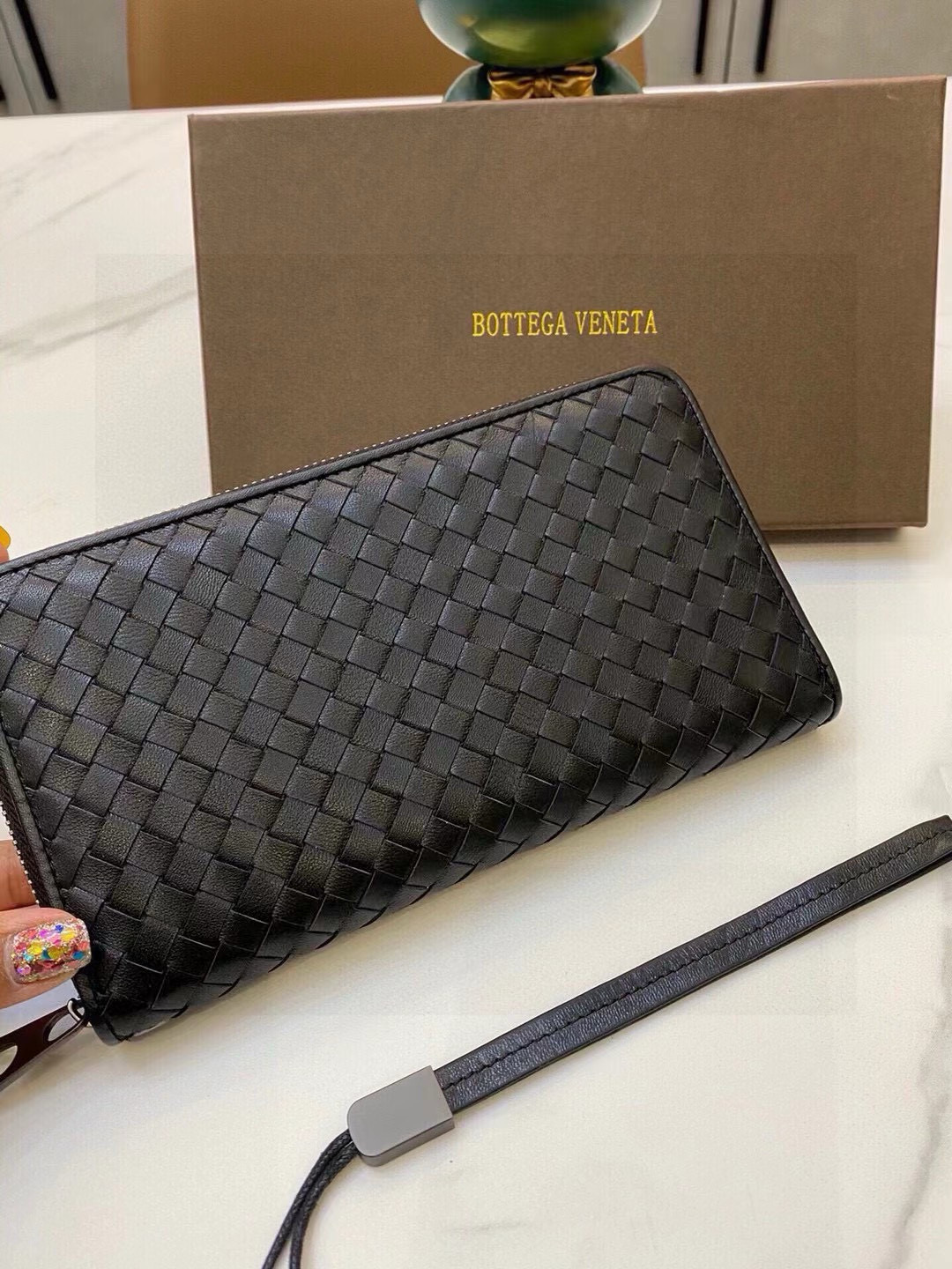 📢📢📢p110 8888Bv 专柜经典款钱包 手拿包 💕全羊皮皮 人工编织 大号手包 简单百搭 p110