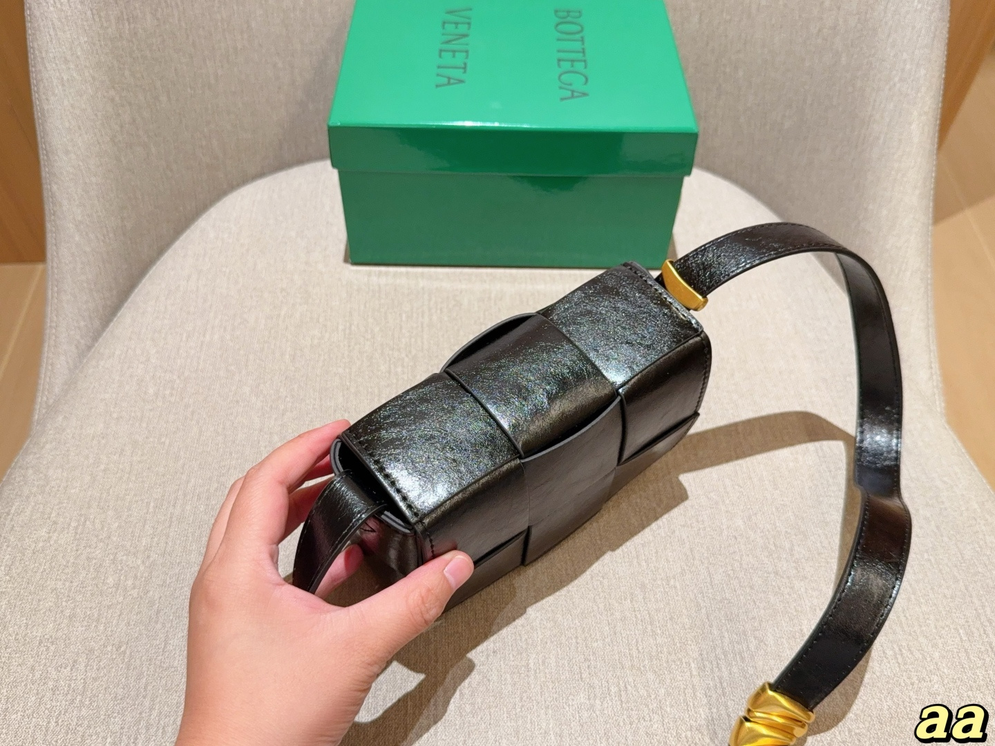 💰145 Bv蝶葆家 mini编织包6格小方包～单肩斜挎包～ 尺寸18&times;12&times;6 礼盒包装🎁