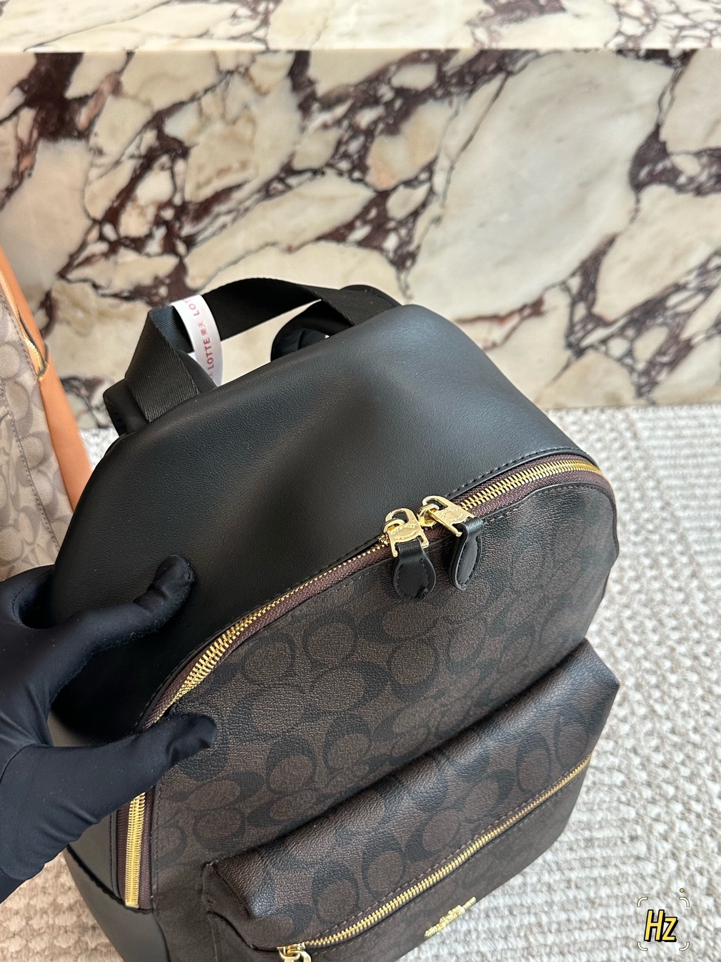 💰180 size：32*41cm C家 双肩包 双拉链/双隔层！ 最经典实用的一款男士双肩包 强烈推荐! ⚠️小长假需要一个它！ 搜索🔍coach 双肩包