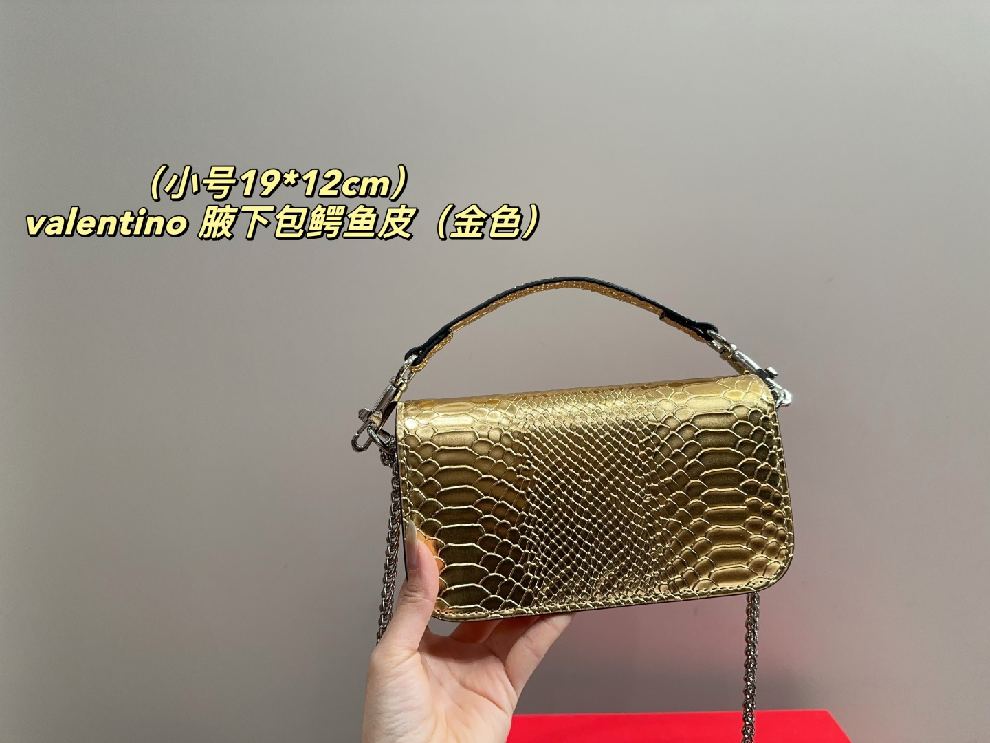 大号P170配盒⚠️尺寸26.11 小号P165配盒⚠️尺寸19.12 华伦天奴valentino 腋下包鳄鱼皮