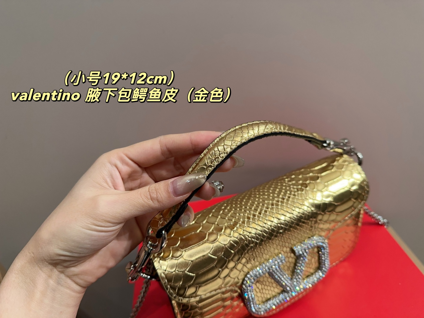 大号P170配盒⚠️尺寸26.11 小号P165配盒⚠️尺寸19.12 华伦天奴valentino 腋下包鳄鱼皮